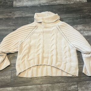 Tan chunky knit sweater